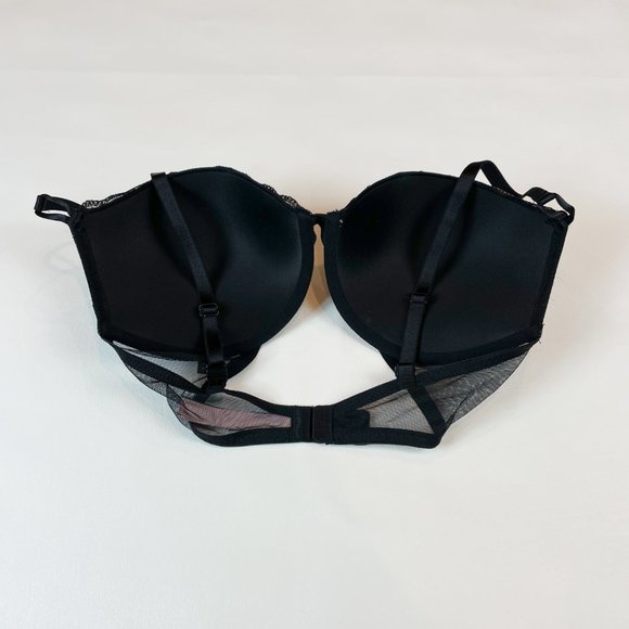 NWOT Victoria's Secret Bra 34DD Push-Up Black Gold Metallic - Picture 2 of 6